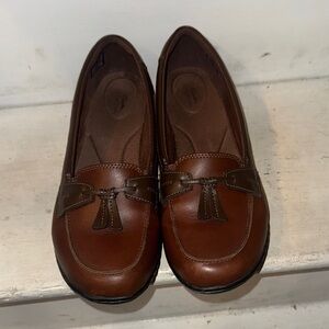 Clarks Women's Brown Leather Loafers